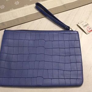 Neiman Marcus leather clutch.  New.